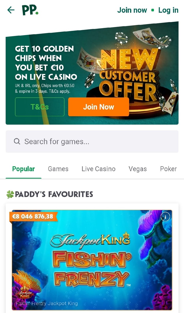 Paddy Power Games App