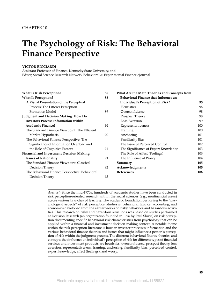 Psychology Of Risk: Why We Bet And How To Win