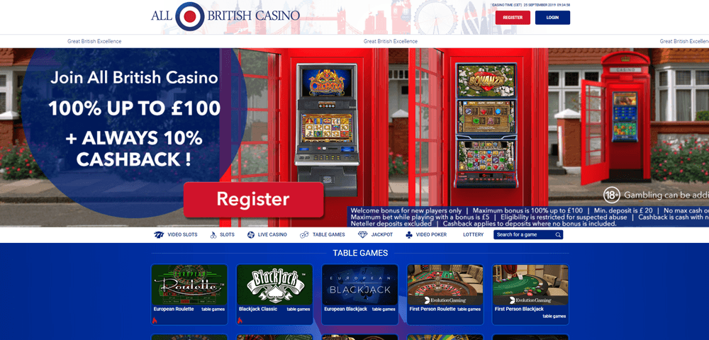 All British Casino Login